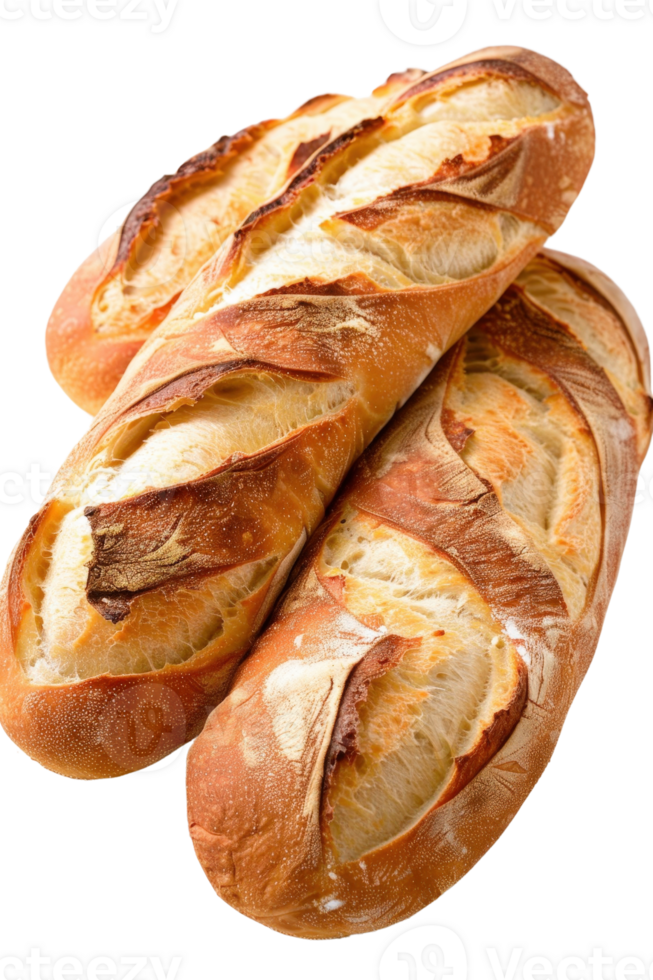 Freshly Baked Artisan Bread Loaves with a Crispy Crust and Soft Interior, Ideal for Culinary Creations and Blogging png