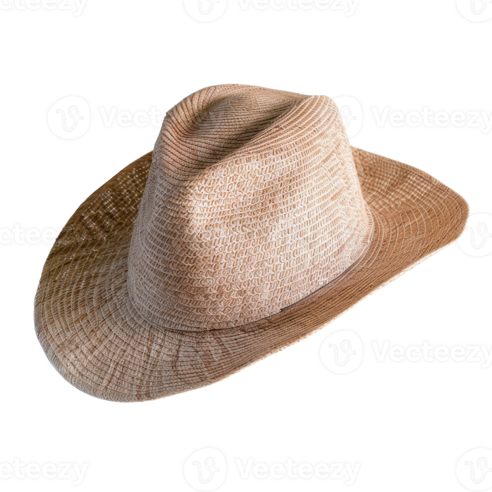 Stylish straw hat with wide brim displaying natural texture and light tan color, perfect for sunny outdoor activities and fashion png