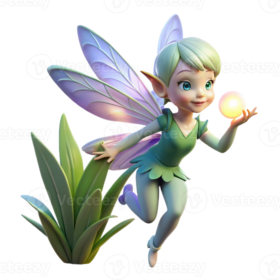 impressive modern A playful pixie, with iridescent wings, flitting through a moonlit garden. Art style Victorian Fairy Painting genuine png