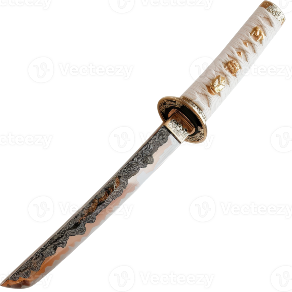 Exquisite Handcrafted Knife with Intricate Design and Elegant Handle for Collectors and Chefs png