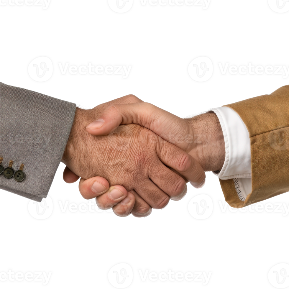 Two Hands Shaking in Agreement Signifying Partnership and Collaboration in Business Setting png