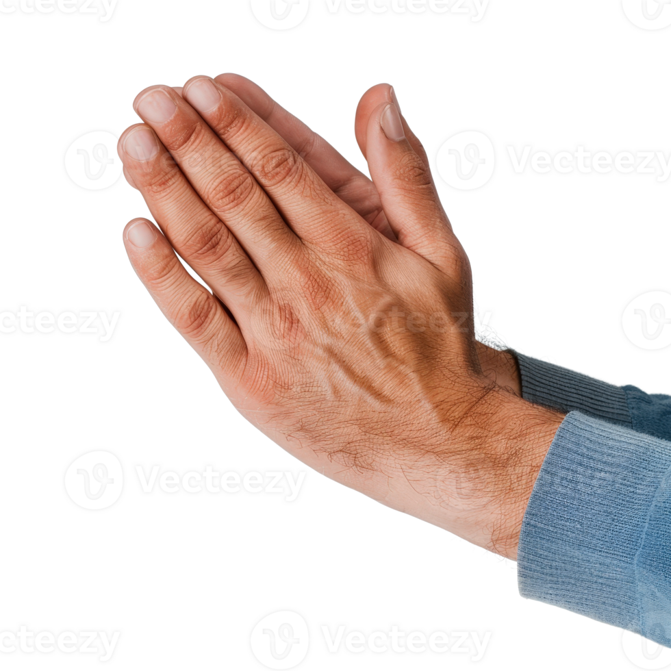 Hands in Prayer Gesture Symbolizing Peace, Hope, and Unity in Spiritual or Religious Contexts png
