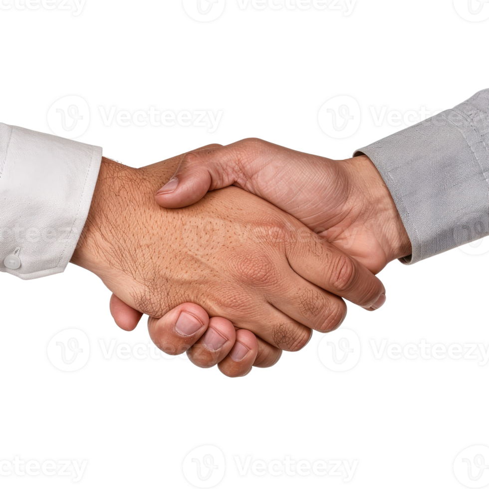 Two Hands Shaking in Agreement Signifying Partnership and Cooperation in a Professional Context png