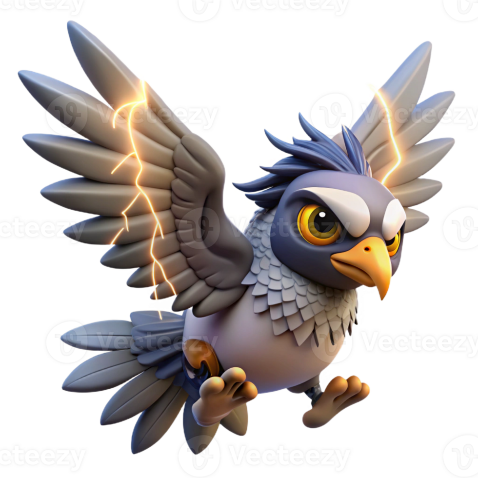 beautiful modern A majestic Thunderbird, with feathers of lightning and eyes of fire, soaring through a stormy sky. Art style Native American Art high resolution png