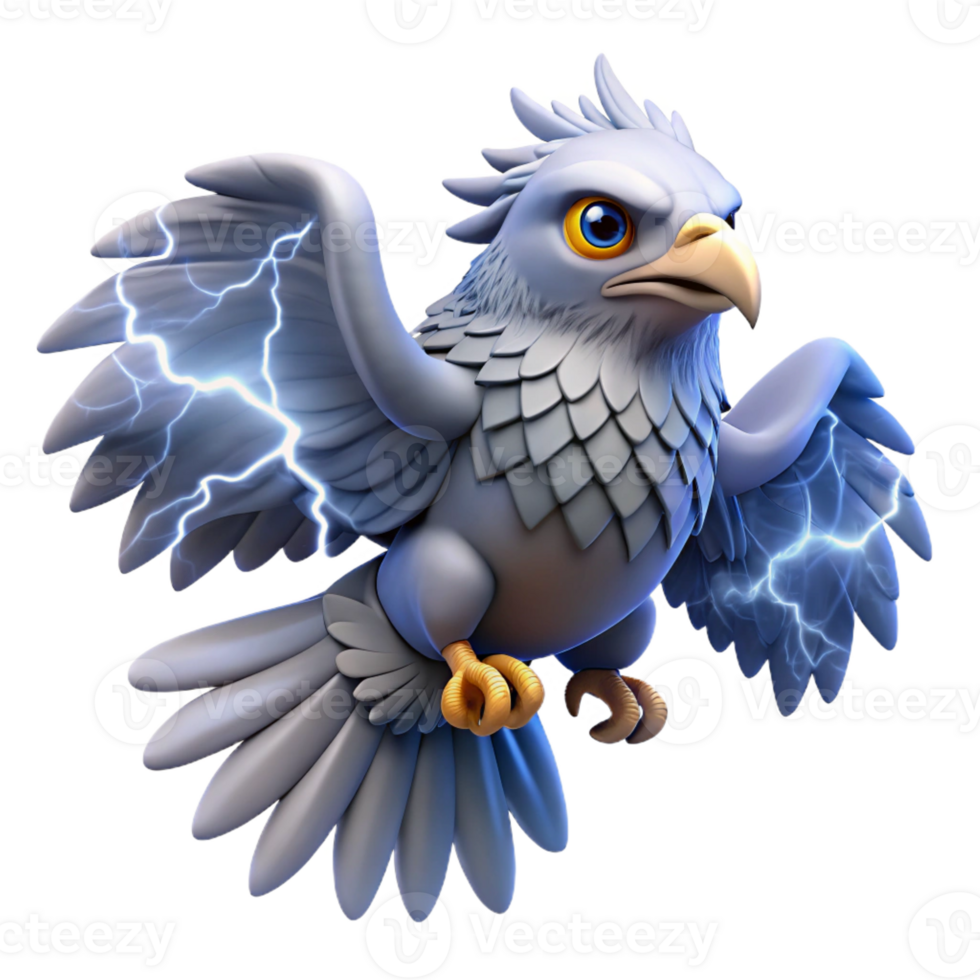 magnificent creative A majestic Thunderbird, with feathers of lightning and eyes of fire, soaring through a stormy sky. Art style Native American Art detailed png
