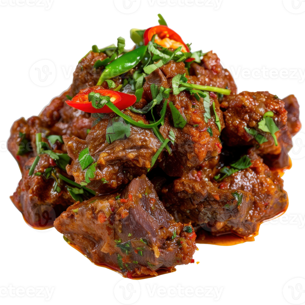 Tender Beef Stew with Spices and Fresh Herbs, Perfect for Comfort Food Lovers png