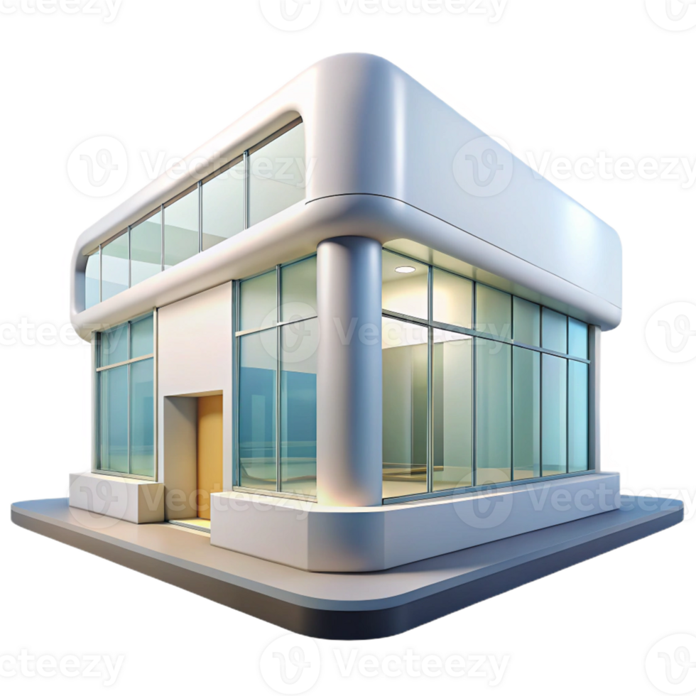 extraordinary rustic A modern art museum, sleek white walls and large glass windows, bright gallery lighting, rendered in a minimalist style exclusive png