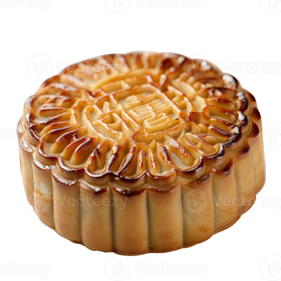 Delicious Mooncake with Intricate Patterns Ready for the Mid-Autumn Festival Celebration png