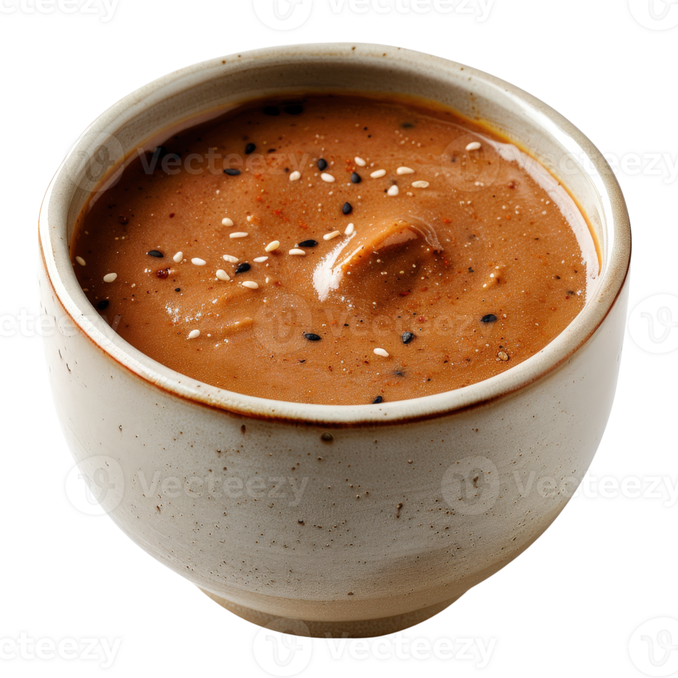 Creamy Nutty Sauce in Artisan Bowl with Sesame Seeds and Rich Texture for Culinary Delights png