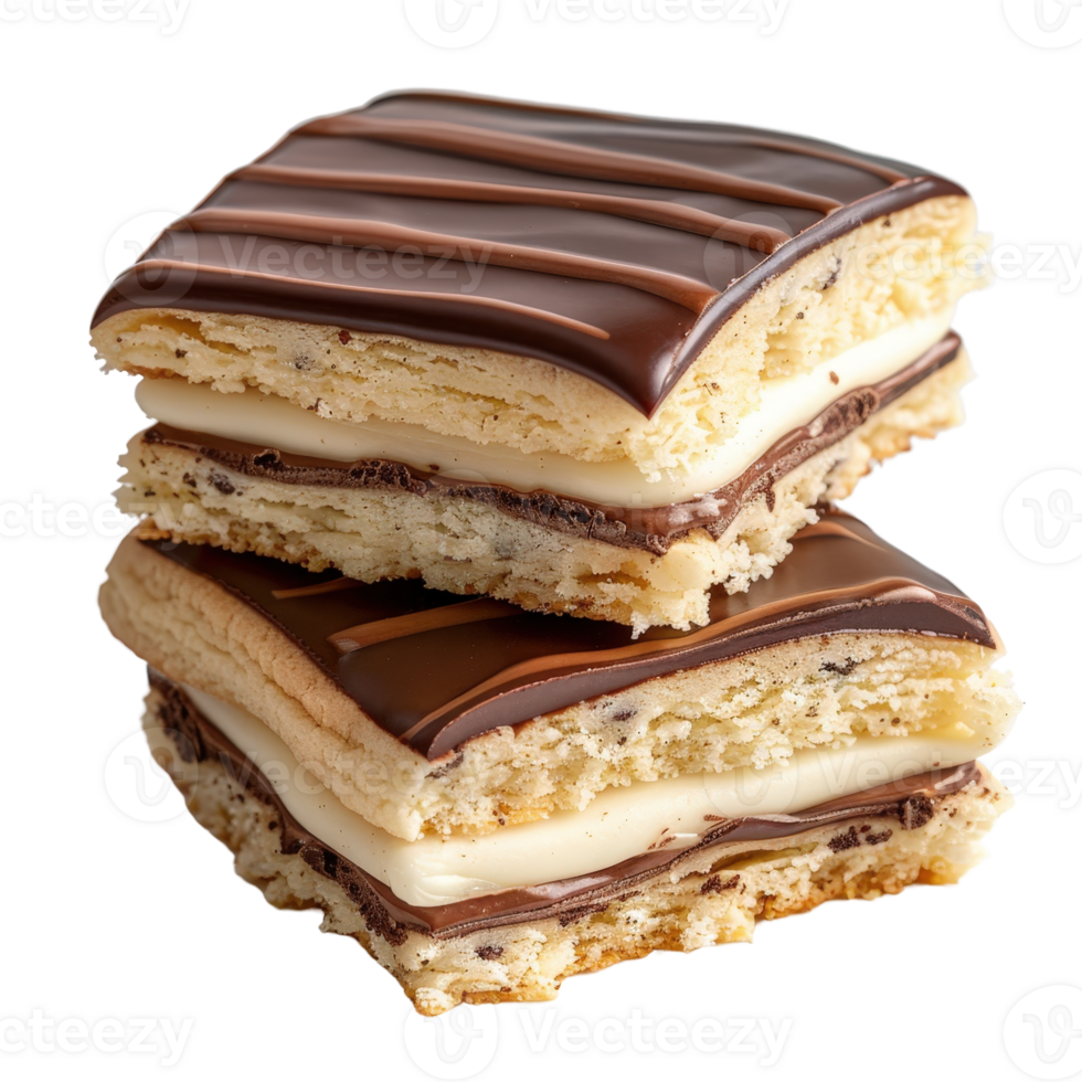 Deliciously Layered Cookie Bars with Cream and Chocolate Drizzle for Sweet Lovers png