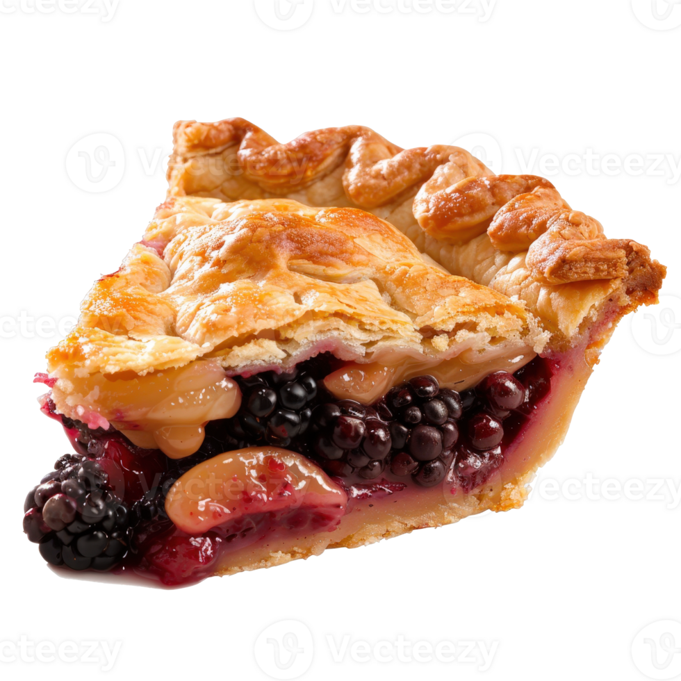 Delicious Slice of Homemade Berry Pie with Flaky Crust and Juicy Filling png