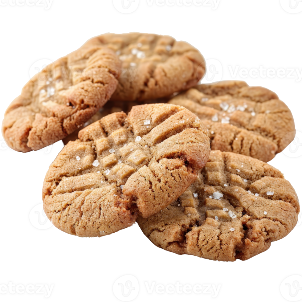 Soft and Chewy Peanut Butter Cookies with Sugar Crystals on Top for Delicious Enjoyment png