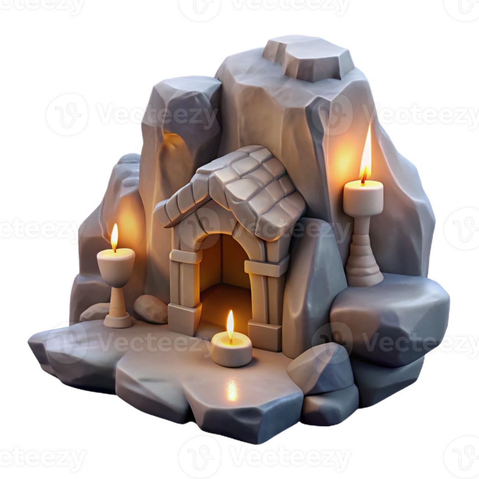 magnificent traditional A subterranean dwelling carved into a rock face, soft, flickering candlelight, fantasy art style exclusive png