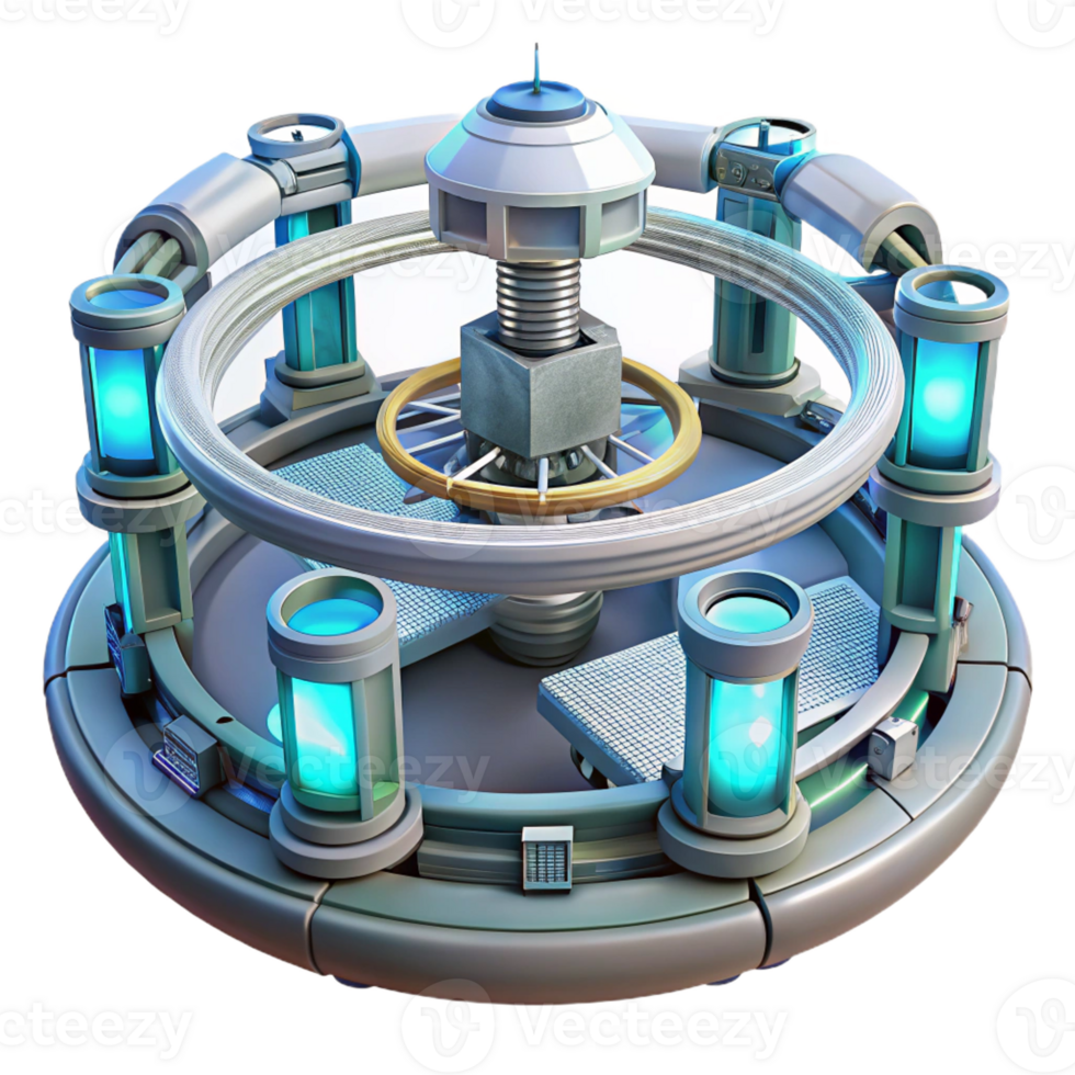 impressive contemporary A space station with rotating rings and docking bays, bright, sterile lighting, science fiction style original png