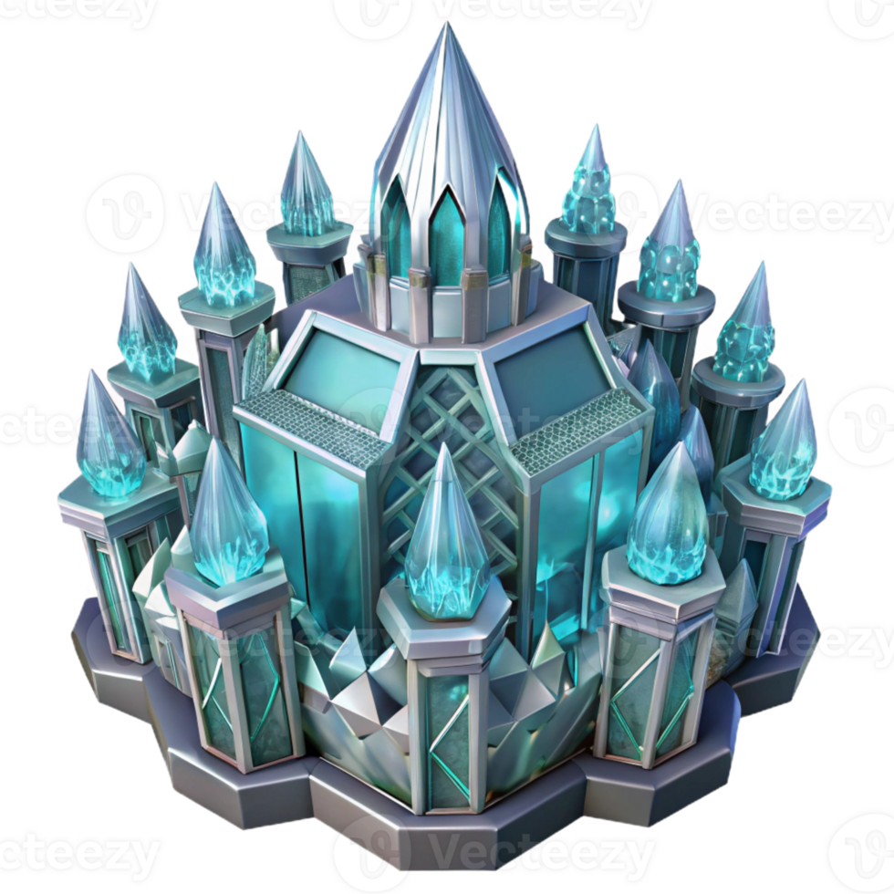 beautiful modern A crystal palace with shimmering facets and intricate carvings, ethereal, otherworldly lighting, fantasy art style exclusive png
