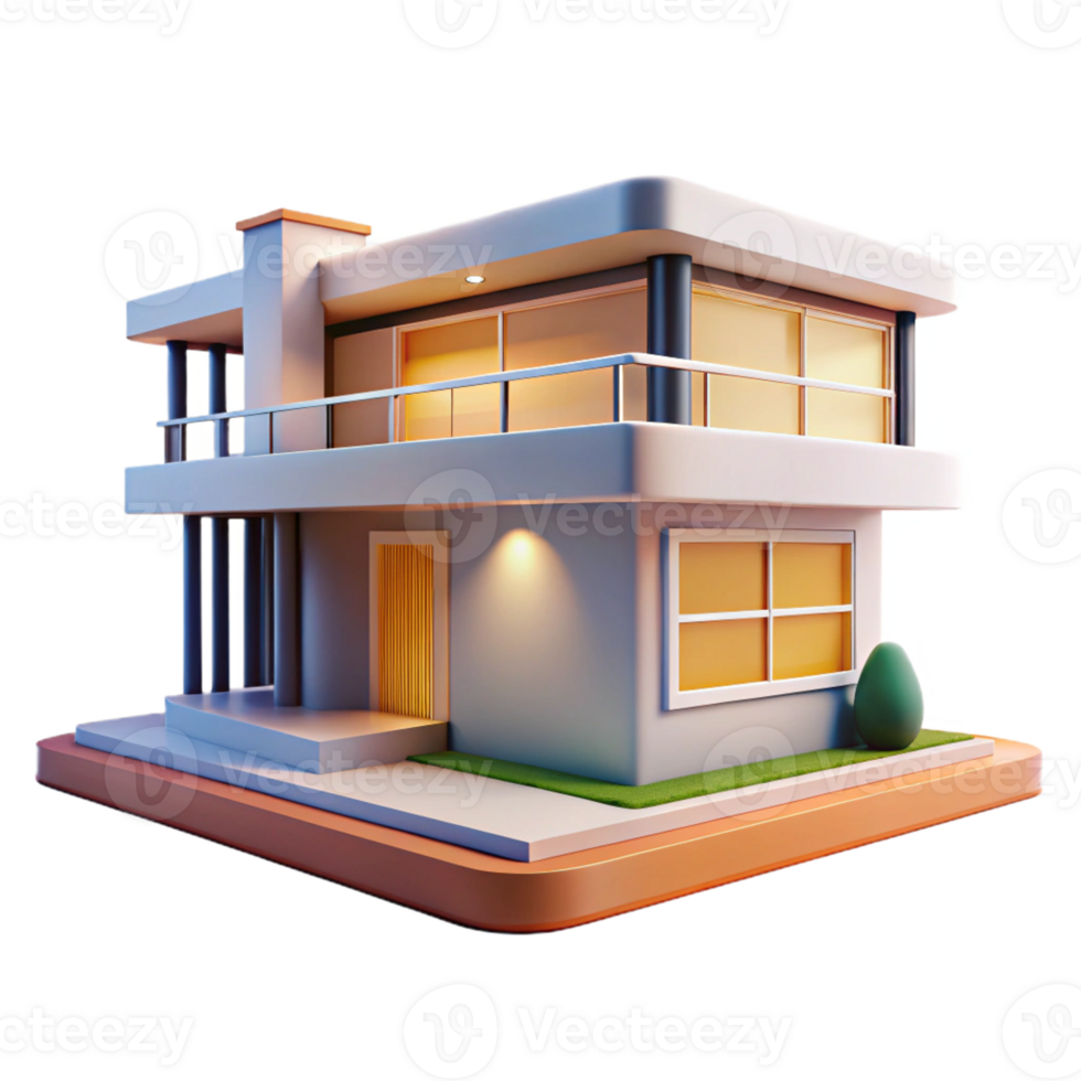 elegant vintage A Bauhaus-style house with clean lines and functional design, bright, natural lighting, modernist style authentic png