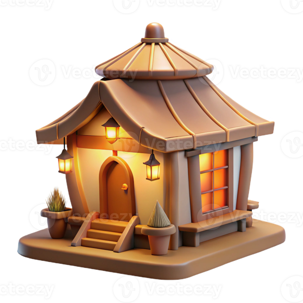 stunning minimalist A Vernacular architecture dwelling made of local materials, warm, inviting lighting, traditional style high resolution png