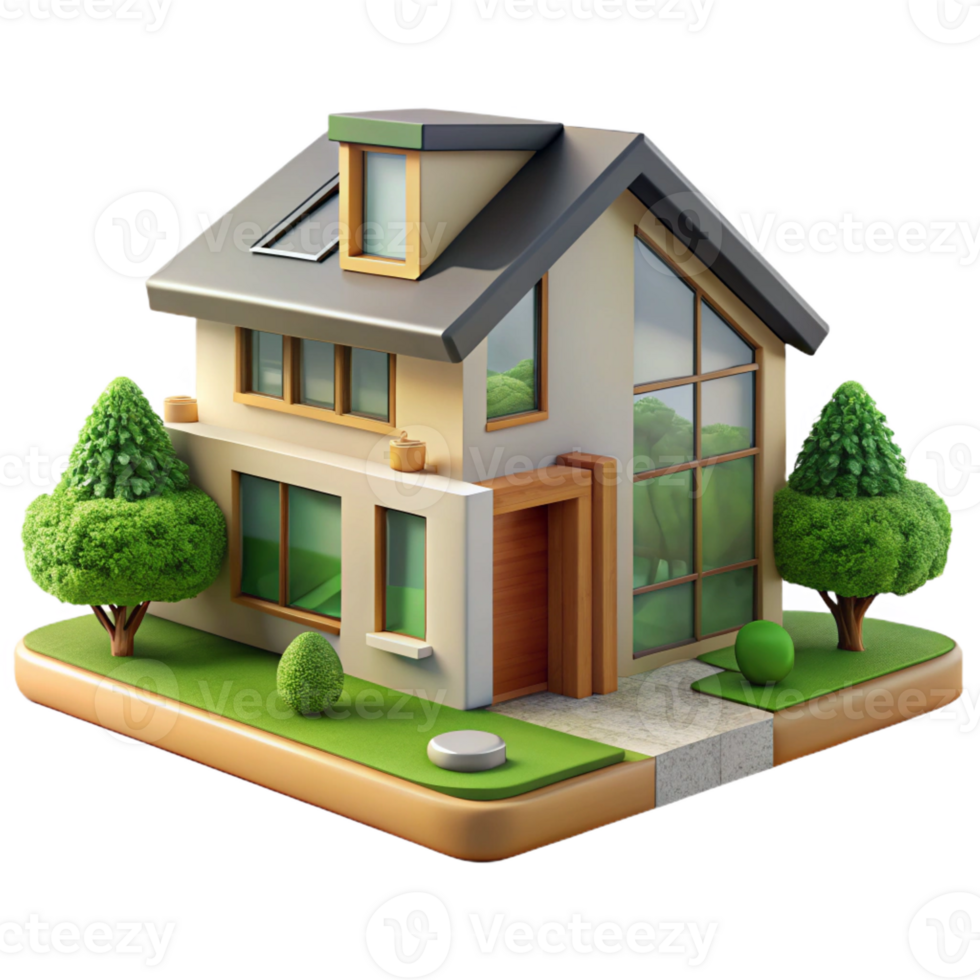 dramatic vintage A Sustainable, eco-friendly house built with natural materials, soft, diffused daylight, green architecture style authentic png