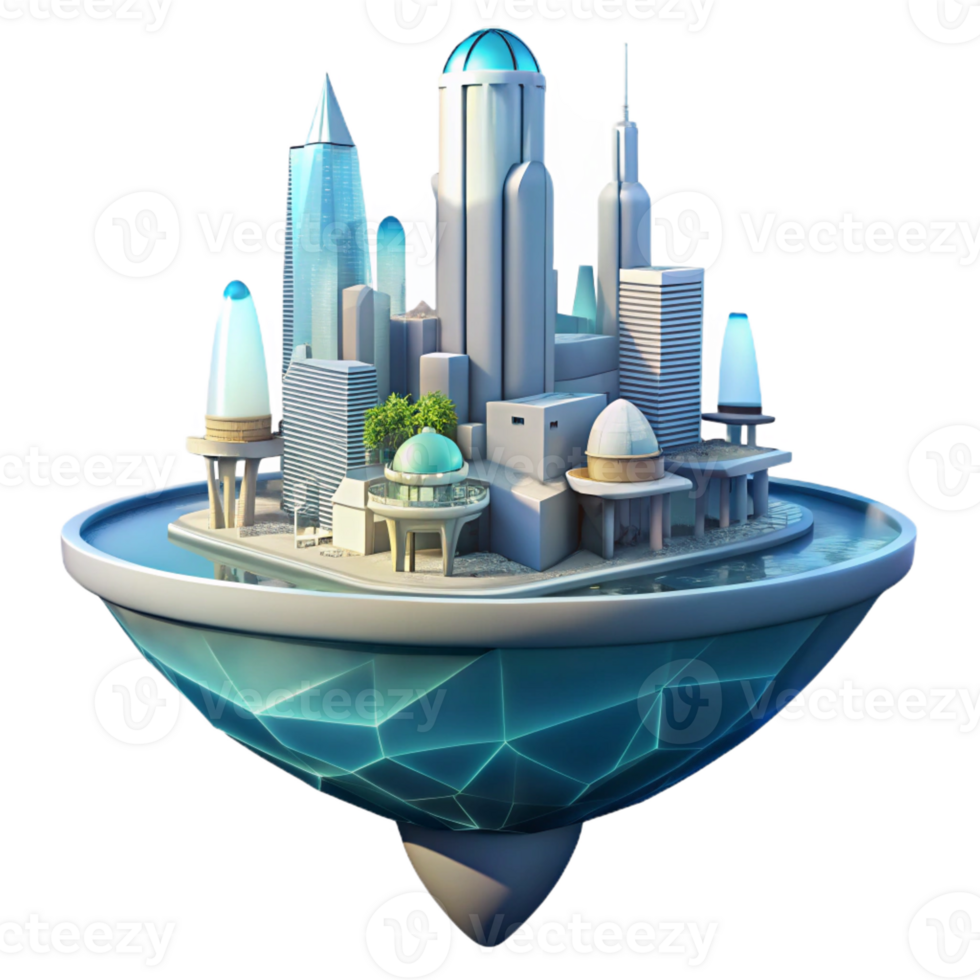 dramatic modern A Floating modular city designed to adapt to rising sea levels, dynamic, futuristic lighting, speculative architecture style detailed png