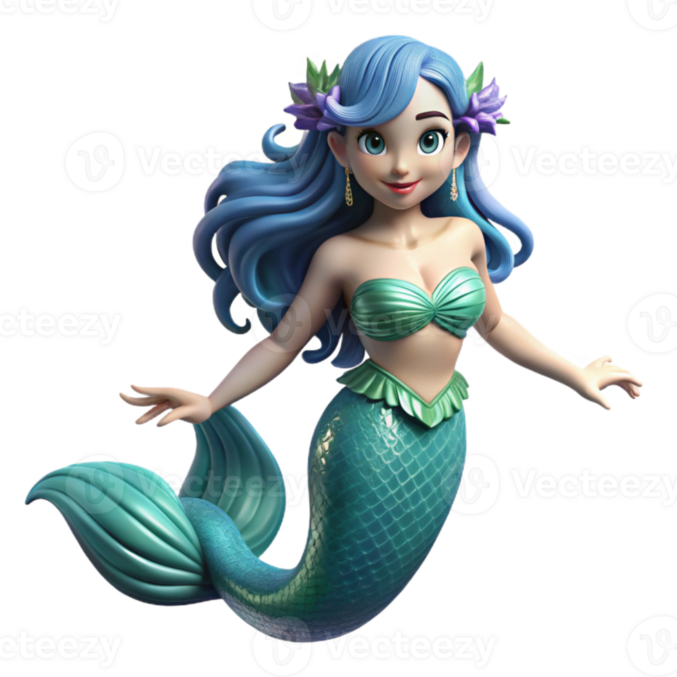 stunning modern A beautiful siren with shimmering scales and flowing seaweed hair, luring sailors with an enchanting melody. Pre-Raphaelite style with rich, jewel-toned colors high quality png