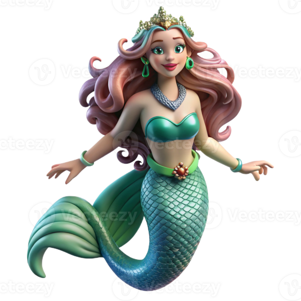 wonderful abstract A beautiful siren with shimmering scales and flowing seaweed hair, luring sailors with an enchanting melody. Pre-Raphaelite style with rich, jewel-toned colors premium png