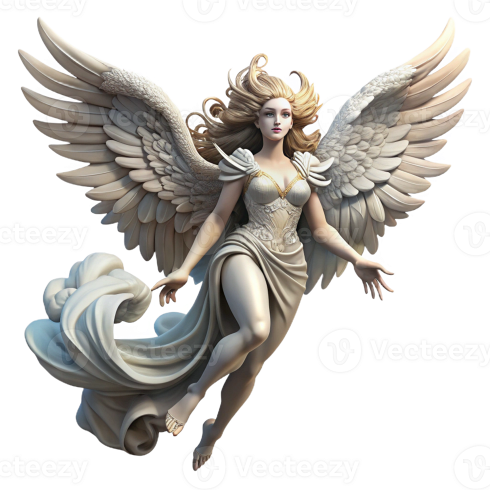 vibrant vintage A graceful harpy with eagle wings and the face of a beautiful woman, soaring through a stormy sky. Baroque style with dynamic, swirling composition original png