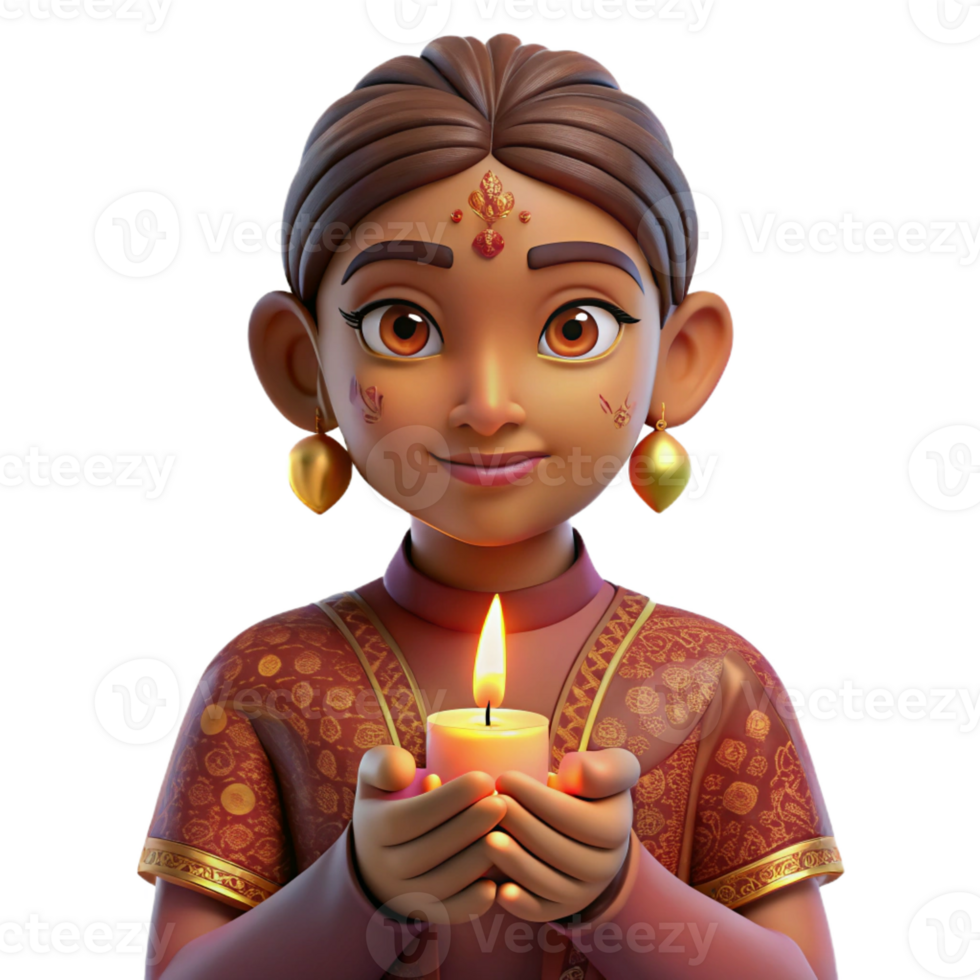 elegant vintage Portrait of a person with elaborate henna tattoos on their hands and face, lit by soft, warm candlelight, traditional Indian style premium png