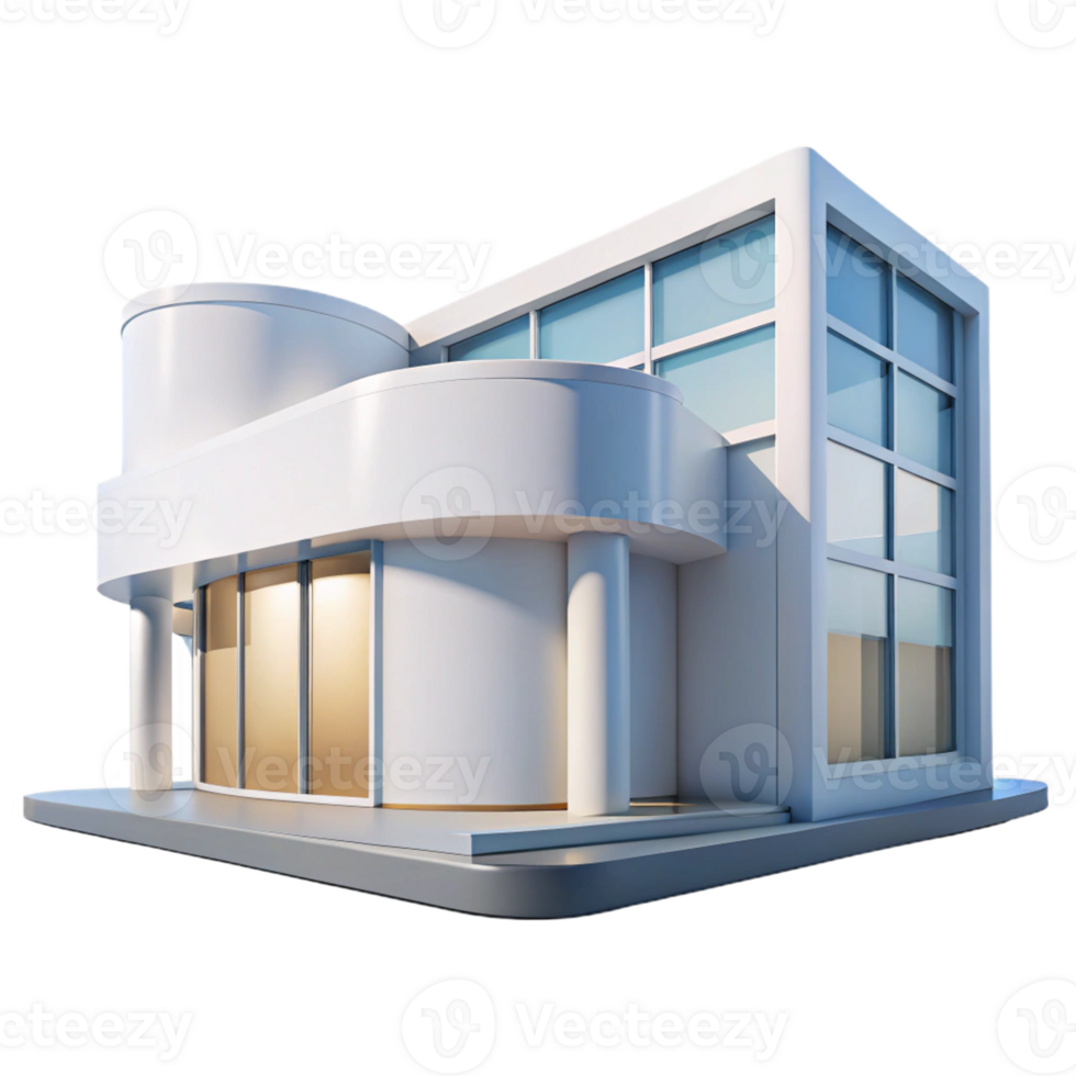 beautiful abstract Modern art museum, minimalist design, white walls and large windows, bright natural light, architectural photography style, original png