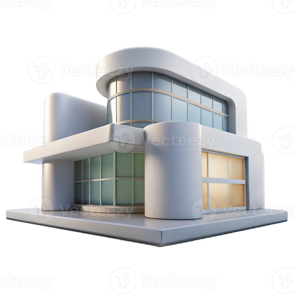stunning contemporary Modern art museum, minimalist design, white walls and large windows, bright natural light, architectural photography style, 4K png