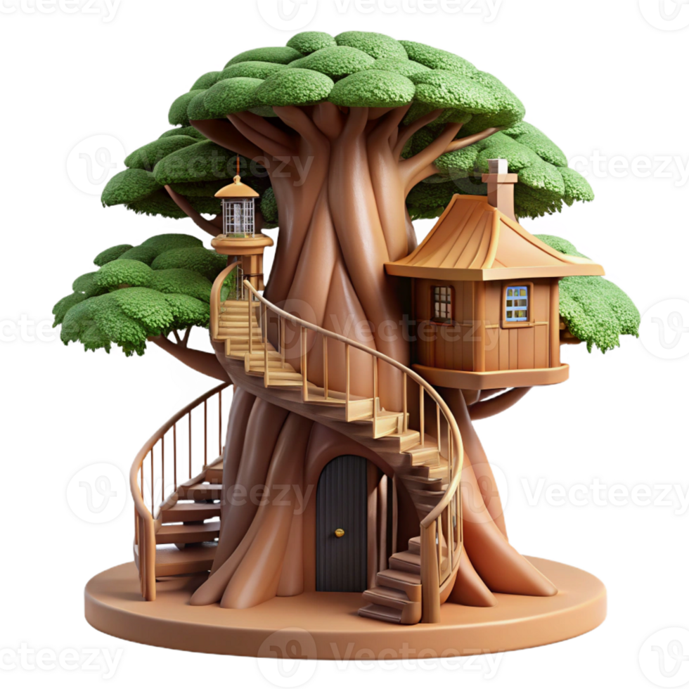 vibrant traditional Giant sequoia tree converted into a dwelling, intricate interior with spiral staircases, warm and inviting, fantasy art style, high resolution png