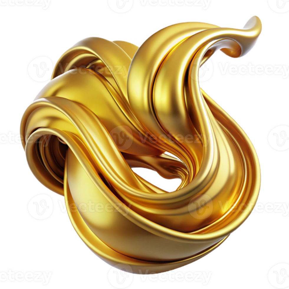 extraordinary abstract A dynamic composition of flowing, liquid gold, swirling and twisting in a mesmerizing dance. Fluid, opulent style, high-contrast lighting detailed png