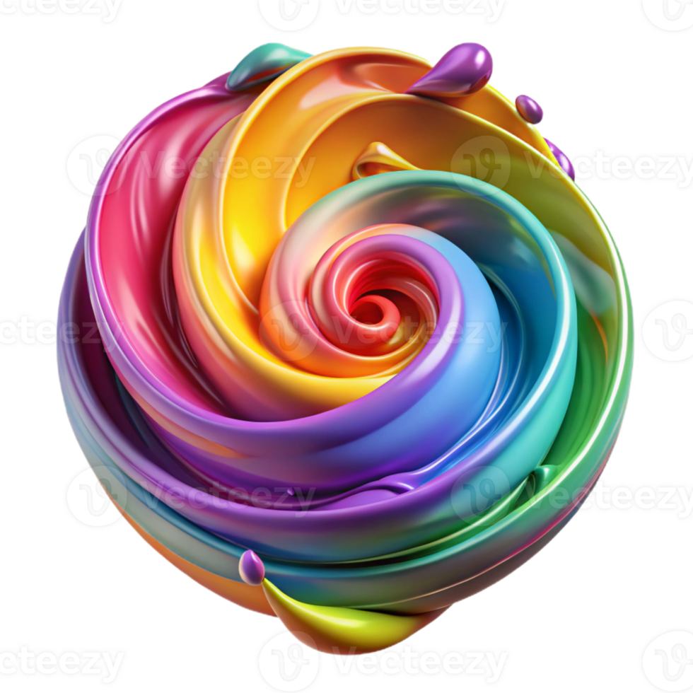 extraordinary creative A swirling vortex of colorful liquid paint, blending and mixing in a chaotic dance. Abstract expressionist style, dynamic, swirling lighting professional png