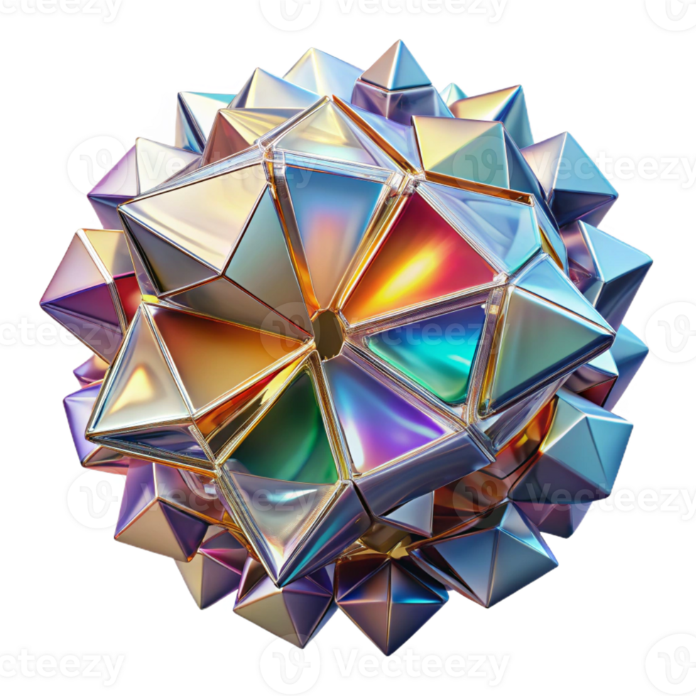 serene abstract A dynamic composition of shattered glass shards, refracting light in a kaleidoscope of colors. Cubist style, fragmented lighting authentic png