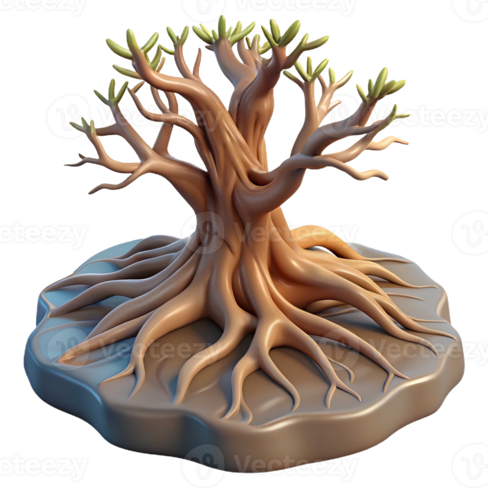 extraordinary traditional A gnarled tree root system exposed on a riverbank, soft diffused light, photorealistic style genuine png