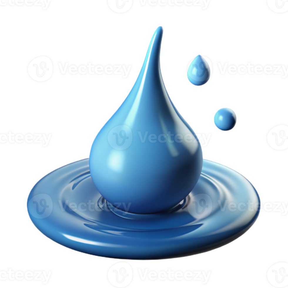 wonderful creative A single rain drop splashing into a puddle, dynamic lighting, high-speed photography style premium png
