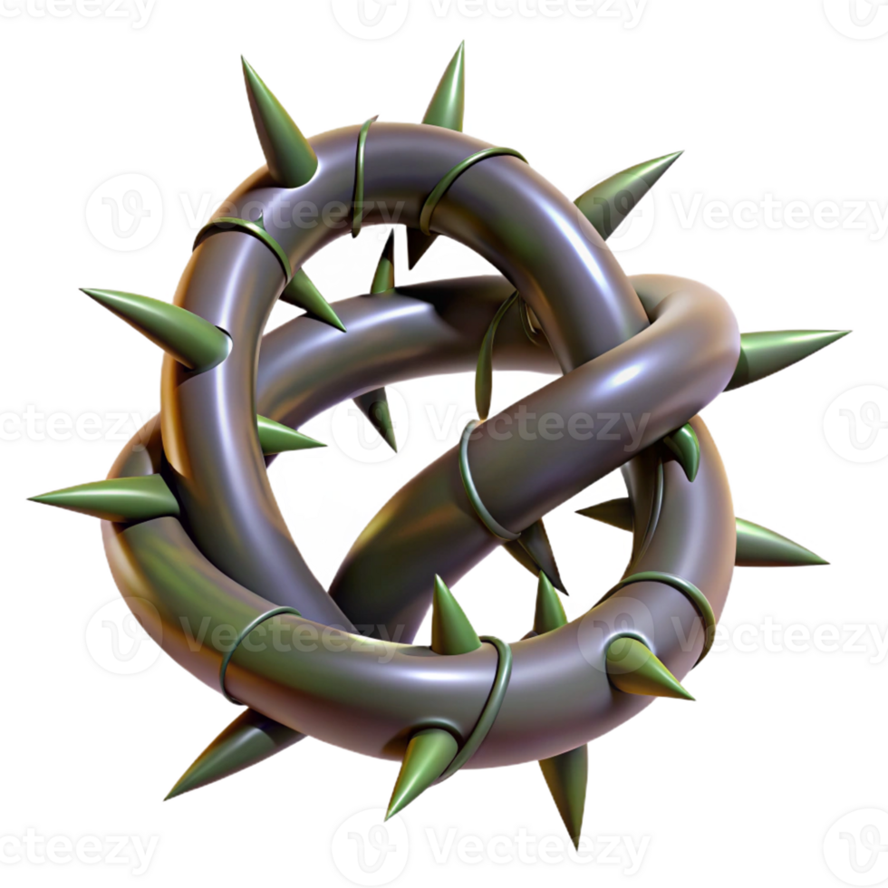 elegant artistic A coiled vine with thorns, dramatic chiaroscuro lighting, gothic style authentic png