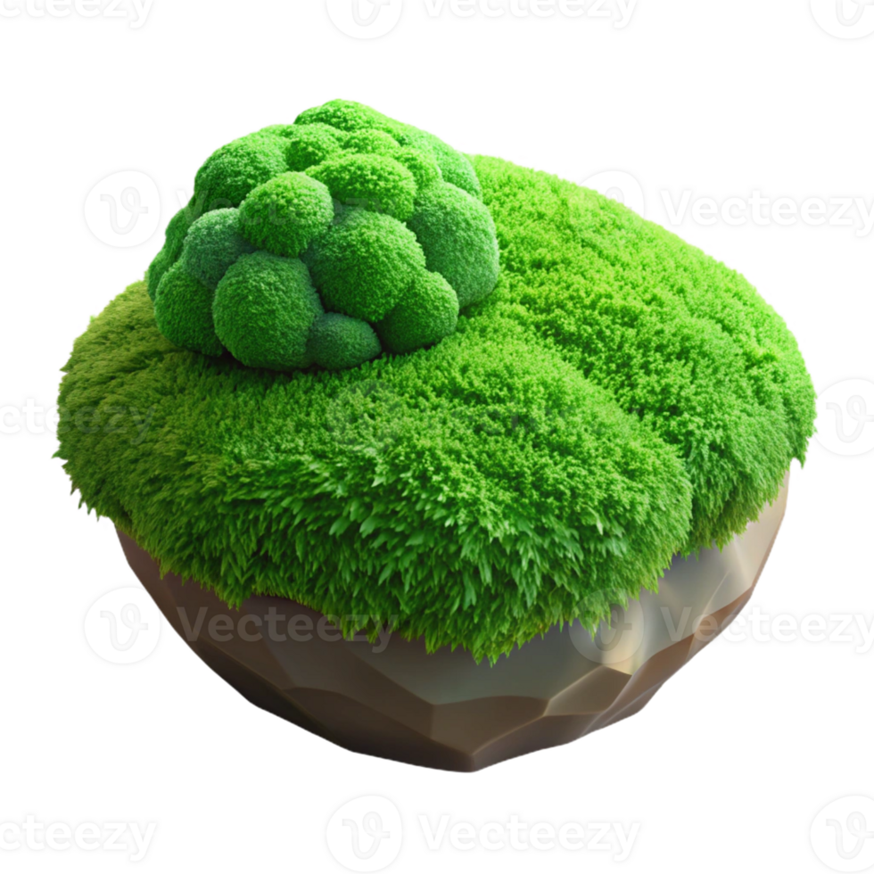 beautiful classic A patch of vibrant green moss on a rock, dappled forest light, macro photography style detailed png