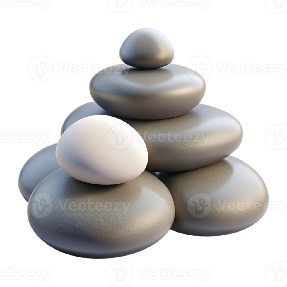 extraordinary traditional A group of pebbles arranged in a zen garden pattern, soft diffused light, minimalist style original png