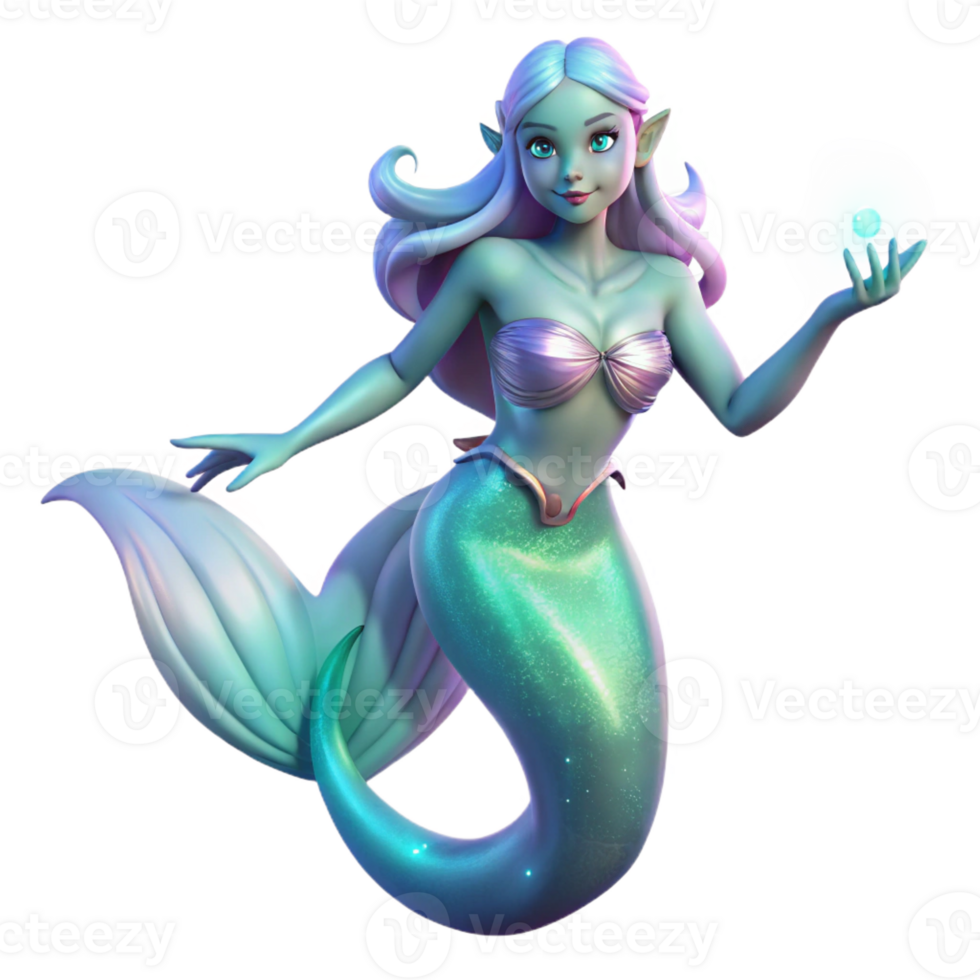 stunning abstract A graceful siren, luring sailors with her enchanting song, her scales shimmering with opalescent colors, lit by bioluminescent algae, in a fantasy art style original png