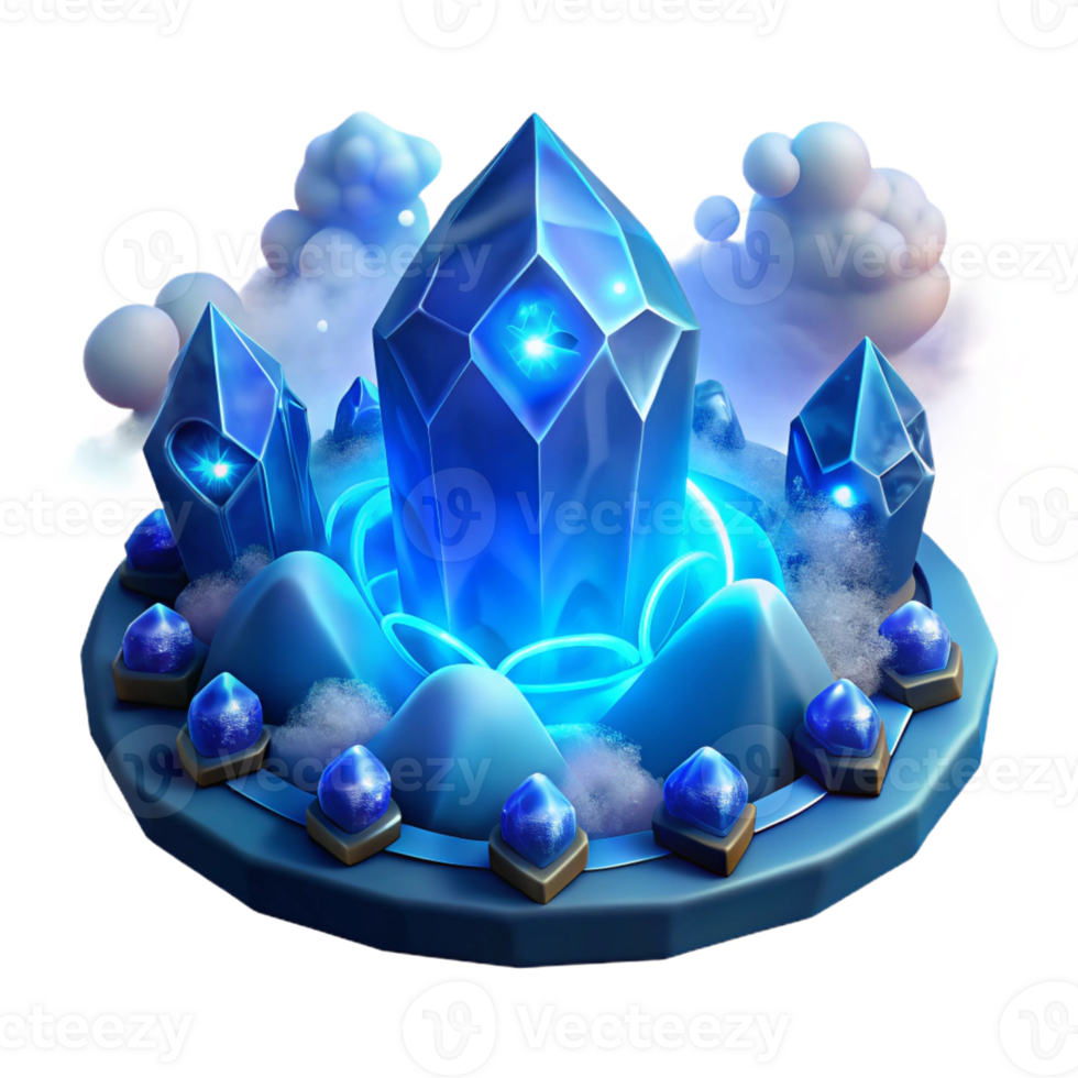 stunning contemporary A wise oracle, consulting the runes, surrounded by swirling mists and glowing crystals, illuminated by ethereal blue light, in a fantasy art style original png