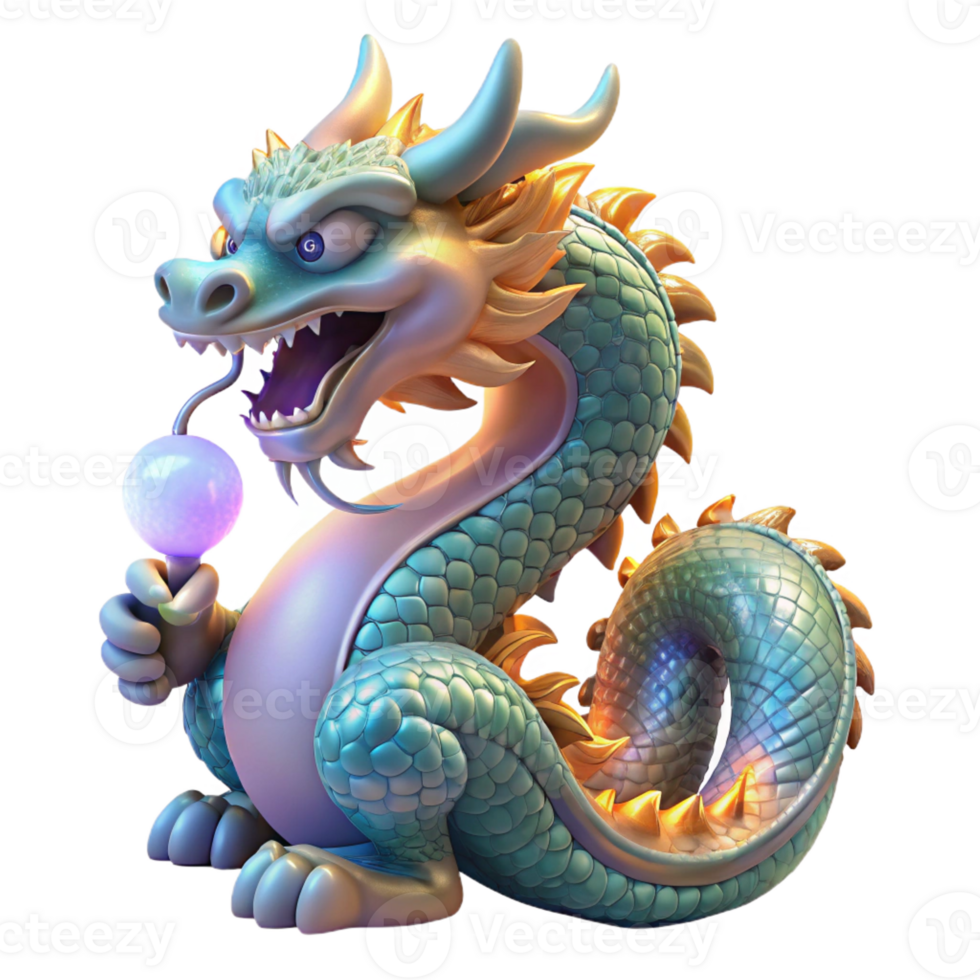 serene modern A stoic Chinese dragon, guarding a pearl of wisdom, its scales shimmering with iridescent colors, lit by lightning strikes, in a Chinese painting style authentic png