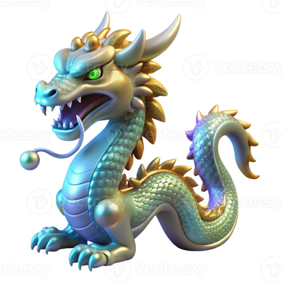 impressive contemporary A stoic Chinese dragon, guarding a pearl of wisdom, its scales shimmering with iridescent colors, lit by lightning strikes, in a Chinese painting style genuine png