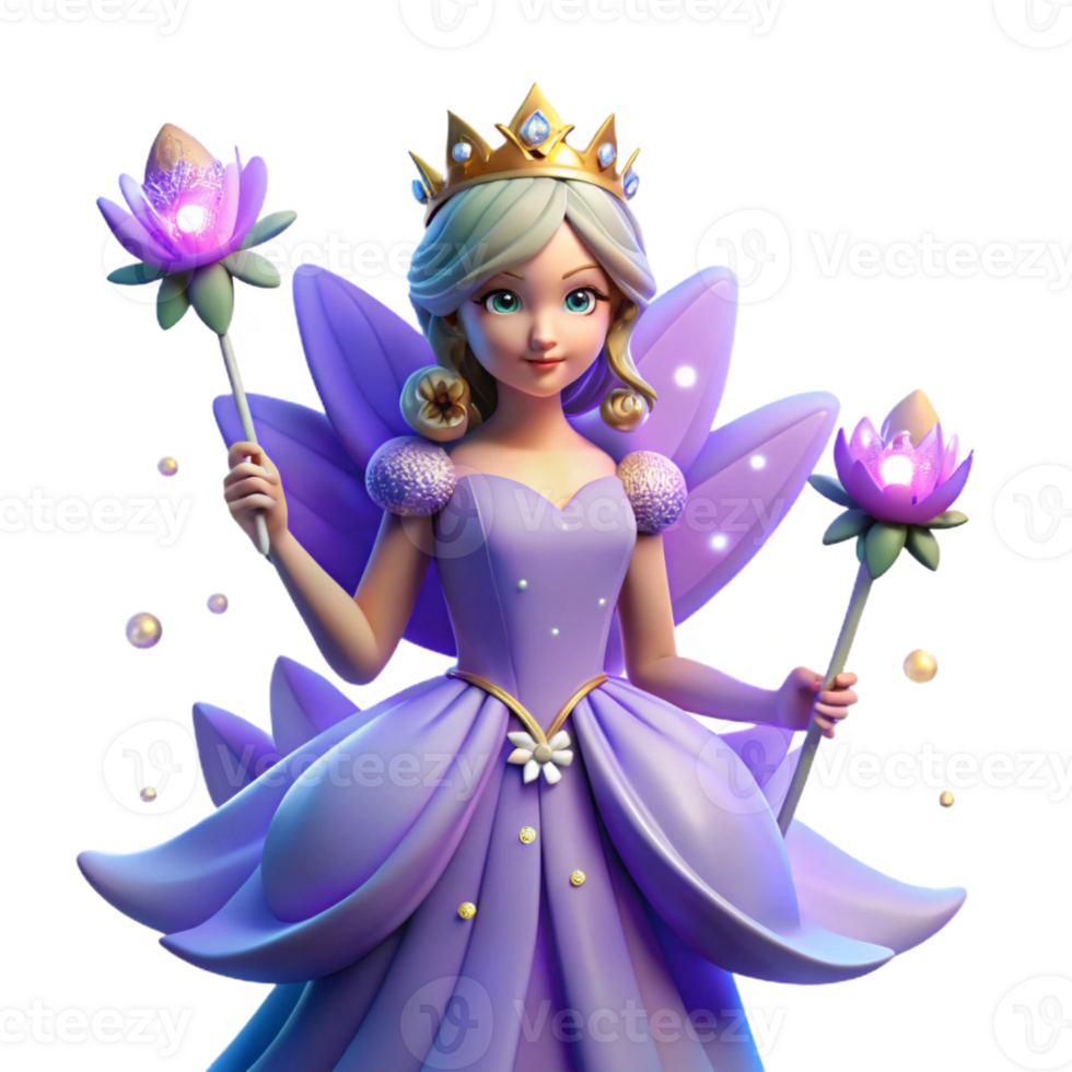 extraordinary rustic A beautiful fairy queen holding a magic wand, surrounded by glowing flowers in a moonlit glade. Fantasy style high resolution png