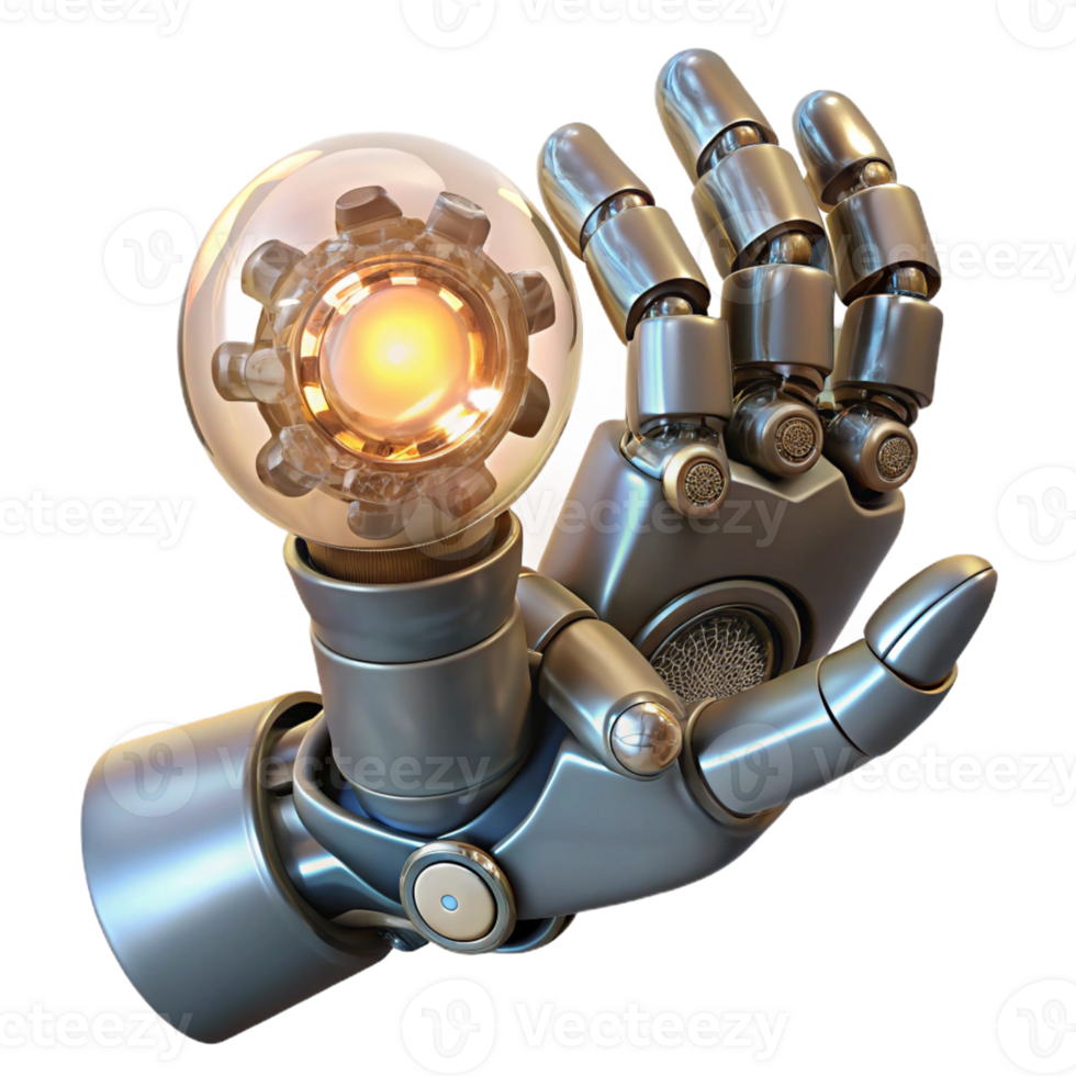serene vintage A close-up of a steampunk robotic hand holding a glowing orb, intricate gears and wires visible, cool, ethereal lighting, art nouveau style genuine png