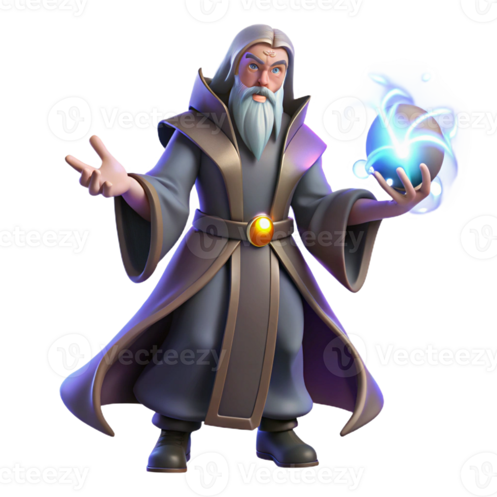 beautiful contemporary A lone wizard casting a powerful spell, with glowing runes swirling around his hands, illuminated by the magical energy, in a dynamic, fantasy art style professional png