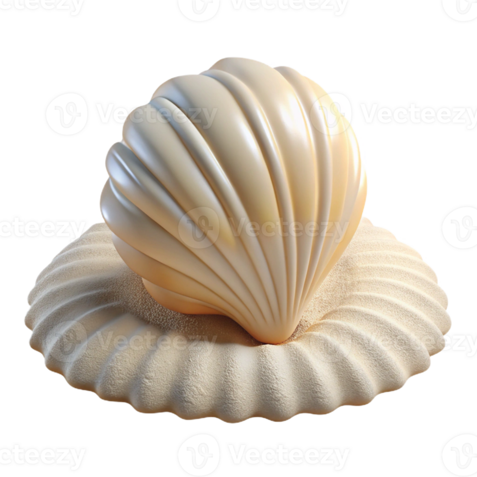 magnificent vintage A single seashell on white sand, intricate details, soft light, beach setting, photographic style authentic png