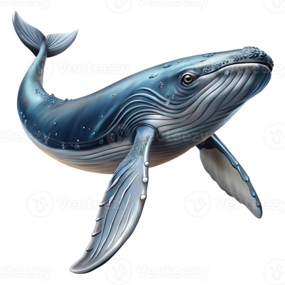 impressive creative A majestic humpback whale breaching the ocean surface, dramatic lighting, realistic painting style detailed png