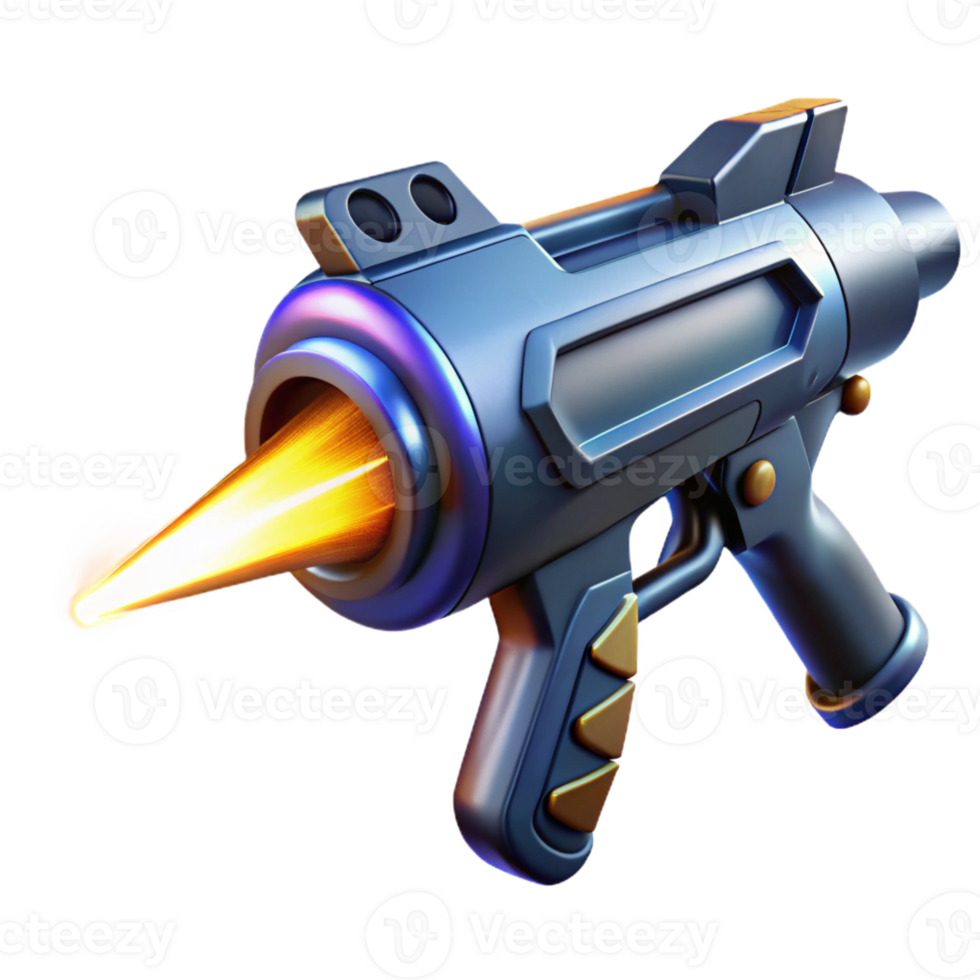 impressive minimalist A futuristic weapon, firing a beam of energy. Sci-fi action style, dynamic lighting exclusive png
