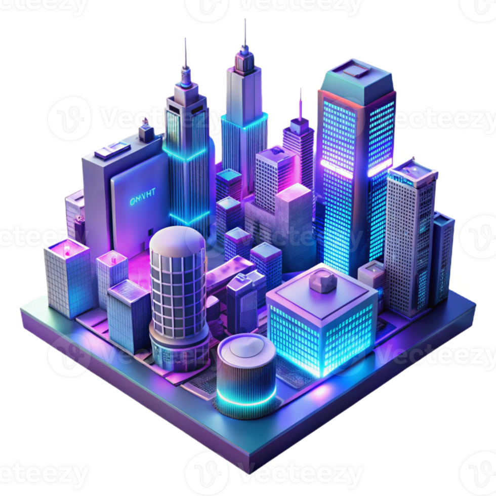 beautiful vintage A futuristic cityscape at night, illuminated by holographic advertisements and flying vehicles. Synthwave style, vibrant lighting authentic png