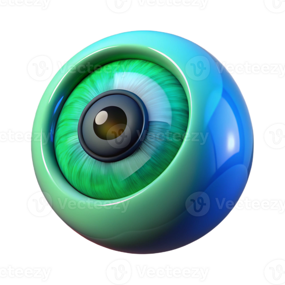 dramatic rustic A digital representation of a human eye, intricate details, vibrant green and blue hues high quality png